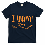 Thanksgiving Matching Couple SheS My Sweet Potato I Yam Set T-Shirt - Navy