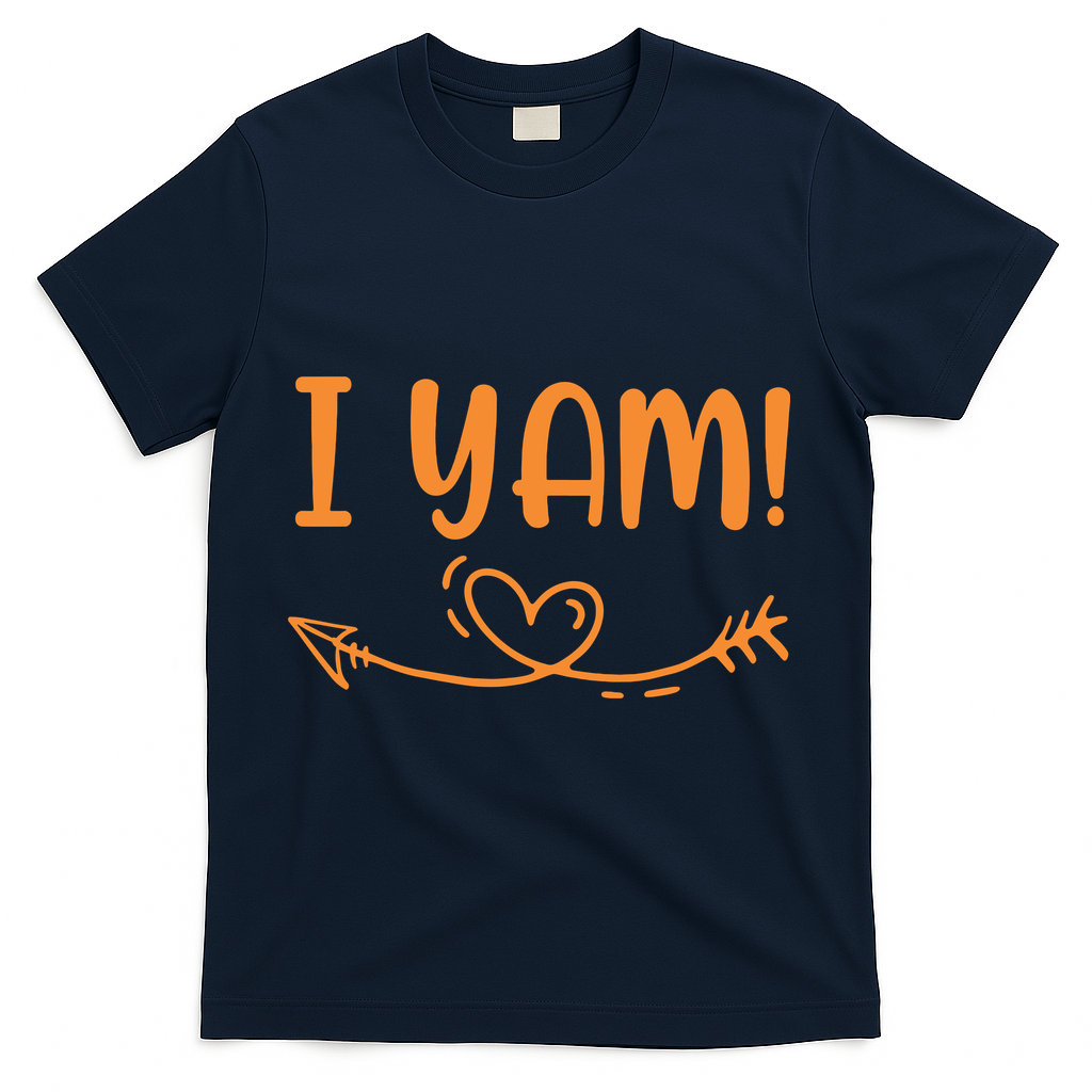 Thanksgiving Matching Couple SheS My Sweet Potato I Yam Set T-Shirt - Navy
