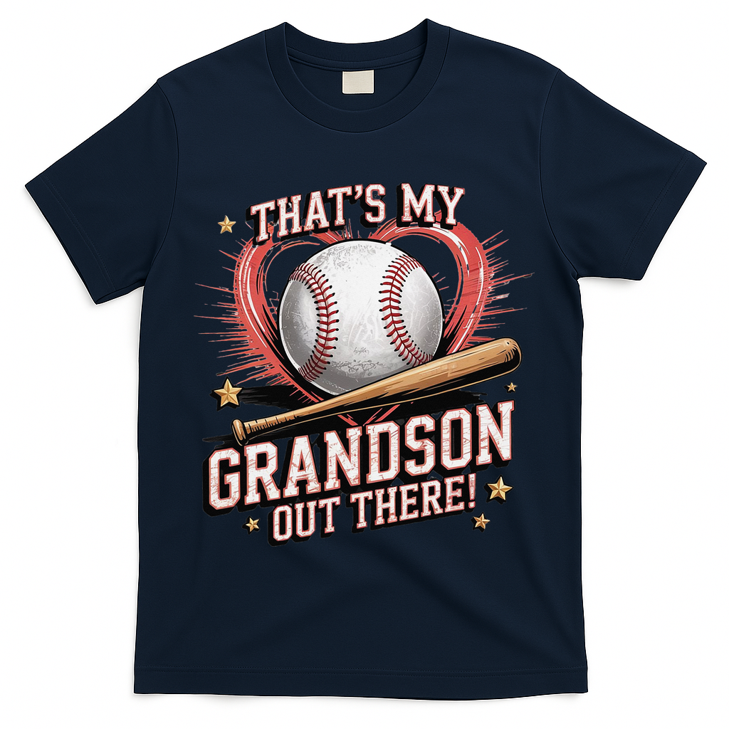 Thats My Grandson Out There Mothers Day Baseball Grandma T-Shirt