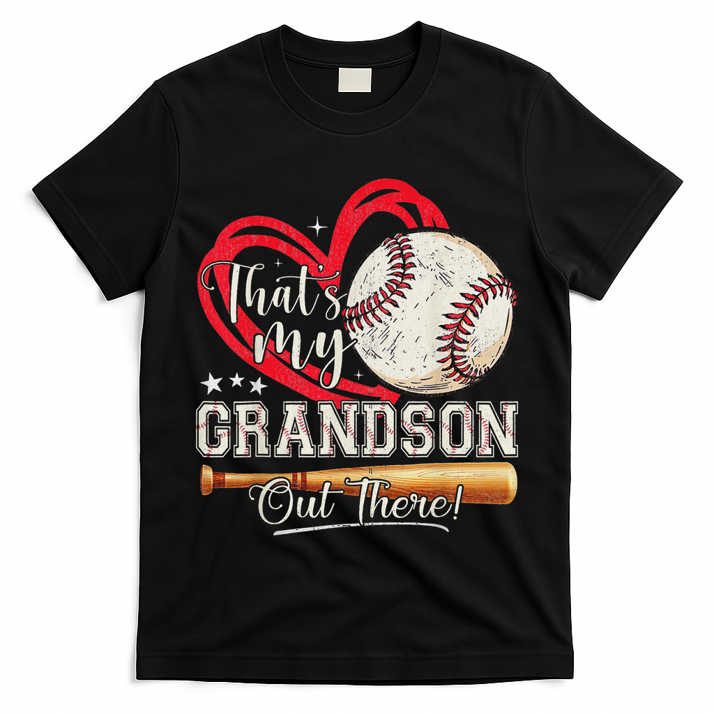That's My Grandson Out There Baseball Grandma Mother's Day T-Shirt