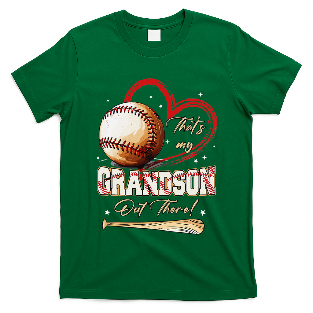 Thats My Grandson Out There Baseball Grandma Mothers Day T-Shirt