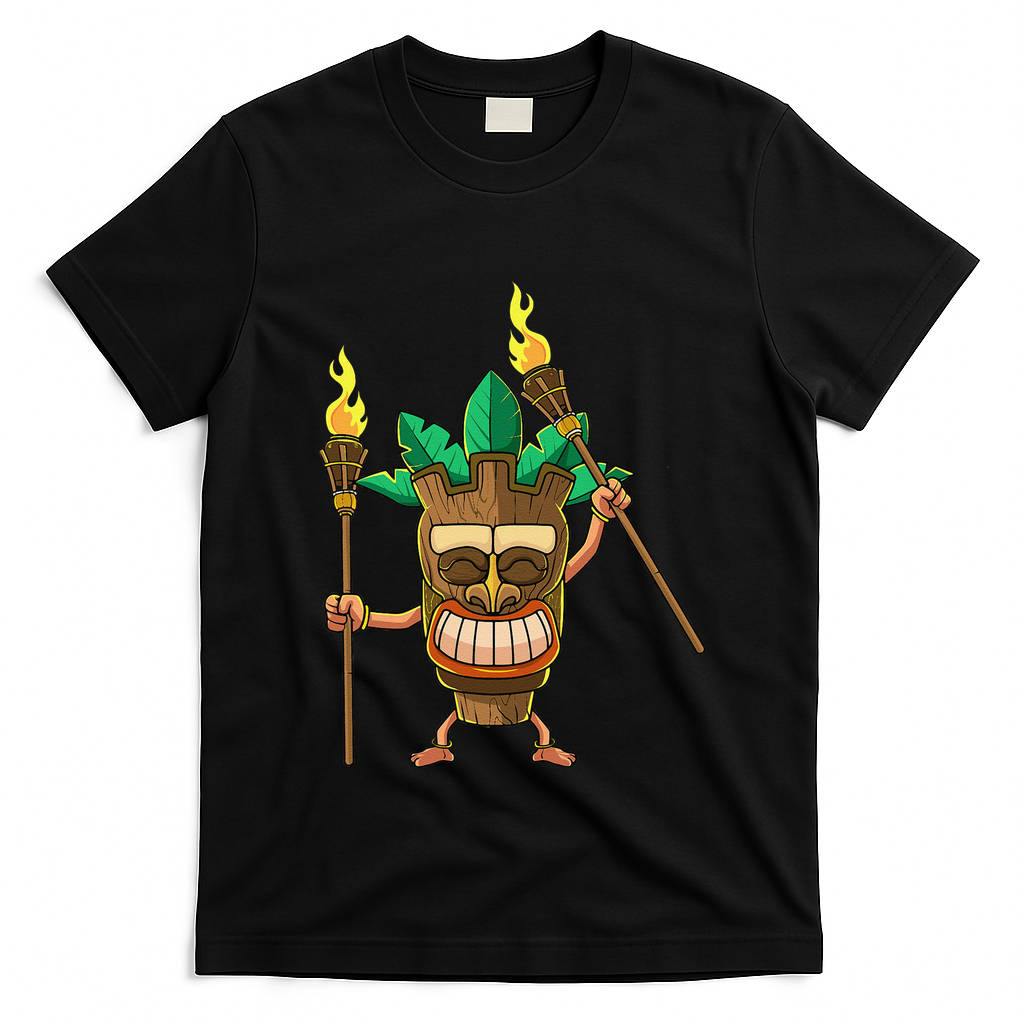 Tiki Man Hawaiian Summer Tropical Luau Party T-Shirt