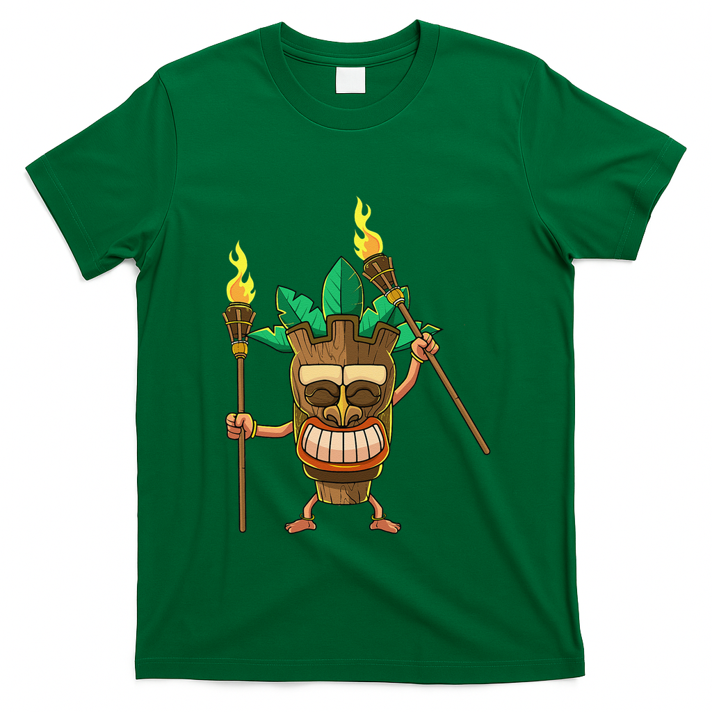 Tiki Man Hawaiian Summer Tropical Luau Party T-Shirt