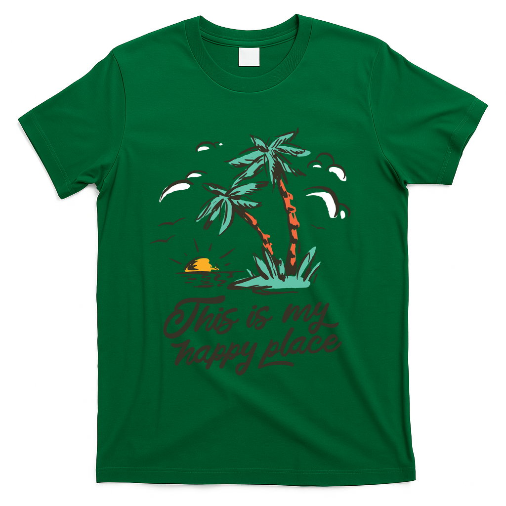 This Is My Happy Place Summer Life T-Shirt - Green