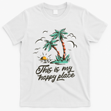 This Is My Happy Place Summer Life T-Shirt - White