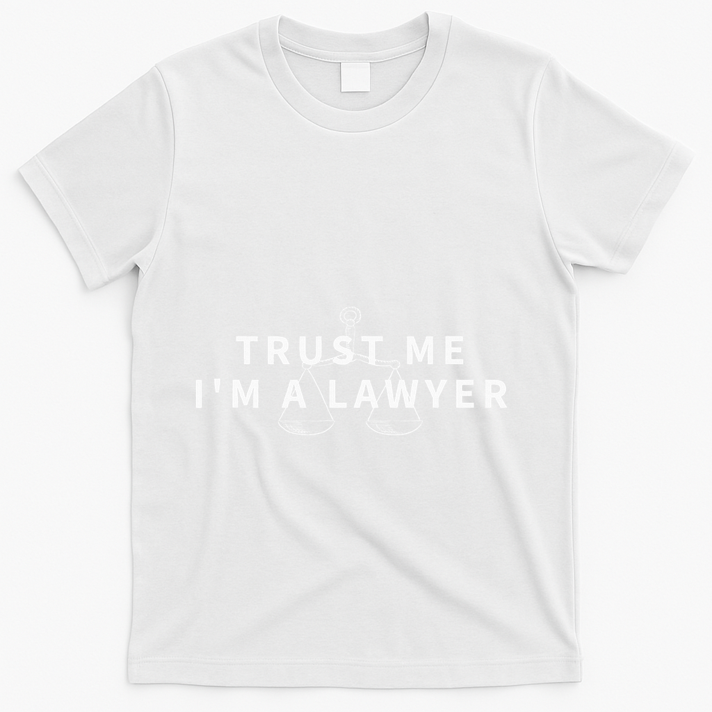 Trust Me IM A Lawyer Funny Attorney Gift T-Shirt - White