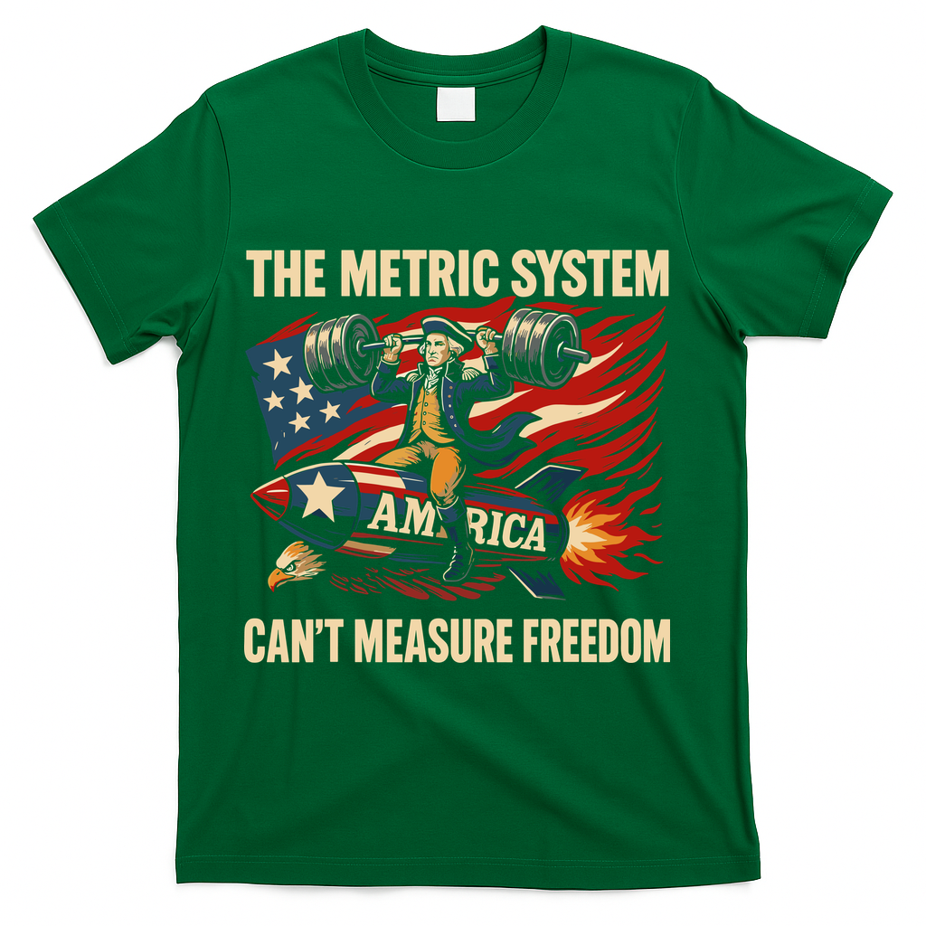 The Metruc System Can't Measure Freedom T-Shirt - Green