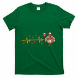 Thanksgiving Nurse Heartbeat Turkey Fall T-Shirt - Green