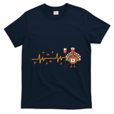 Thanksgiving Nurse Heartbeat Turkey Fall T-Shirt - Navy
