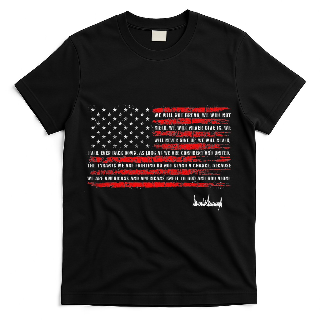 Trump Nation Proclamation Flag T-Shirt - Black