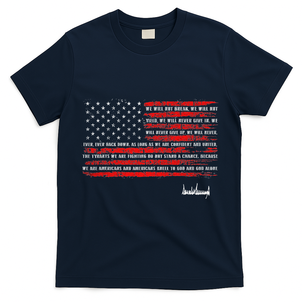Trump Nation Proclamation Flag T-Shirt - Navy
