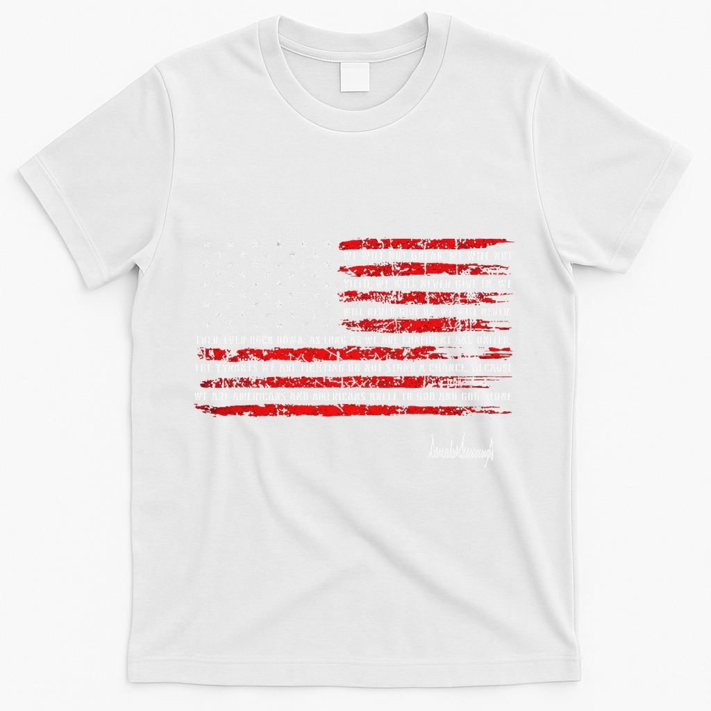 Trump Nation Proclamation Flag T-Shirt - White