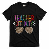Teacher Off Duty Summer Break Cheetah T-Shirt - Black