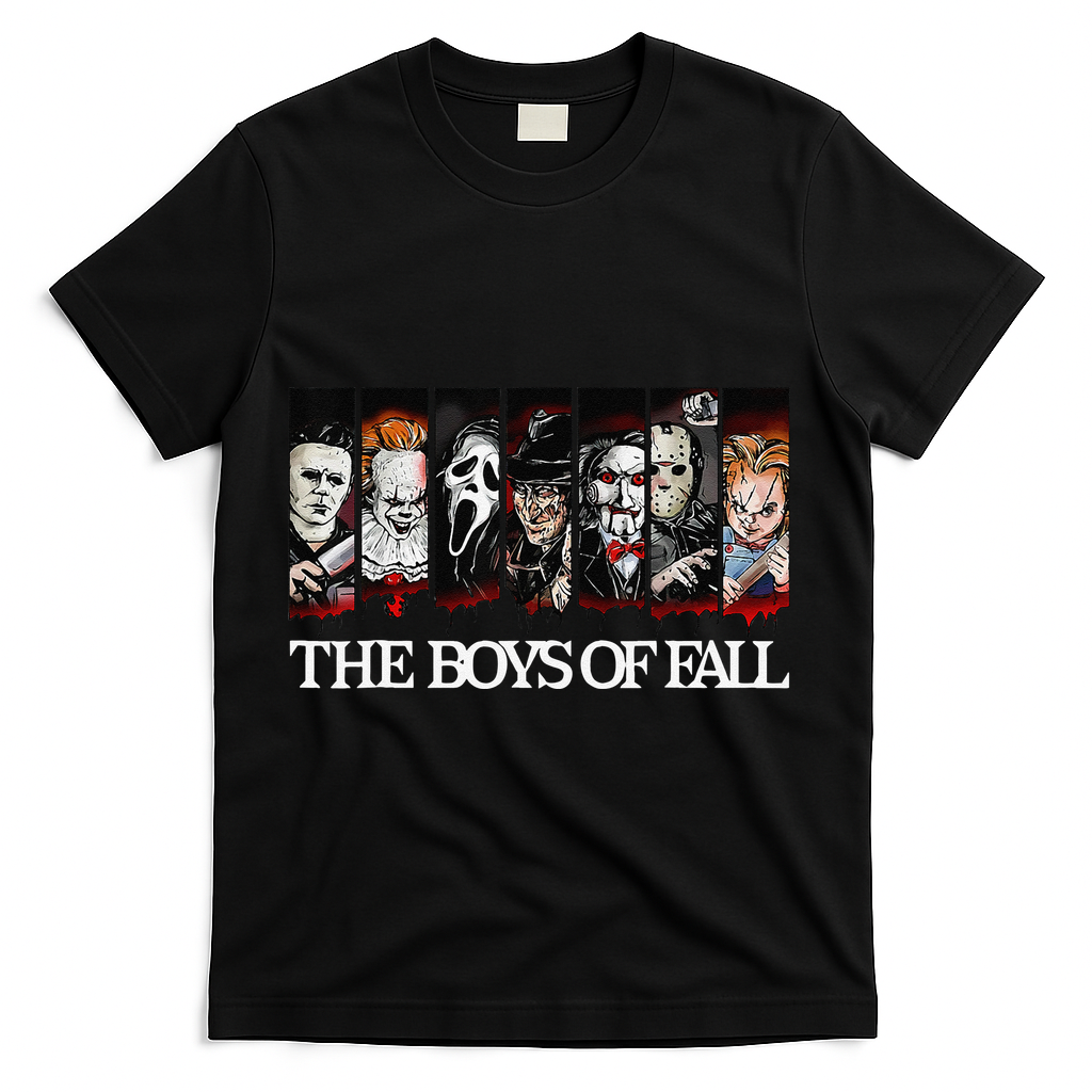 The Of Fall Vintage Scary Horror Movie Halloween Autumn T-Shirt - Black