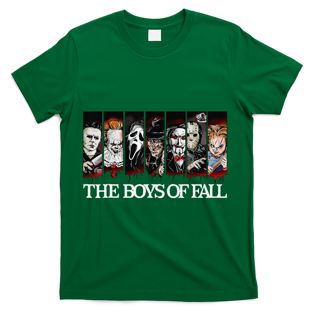 The Of Fall Vintage Scary Horror Movie Halloween Autumn T-Shirt - Green