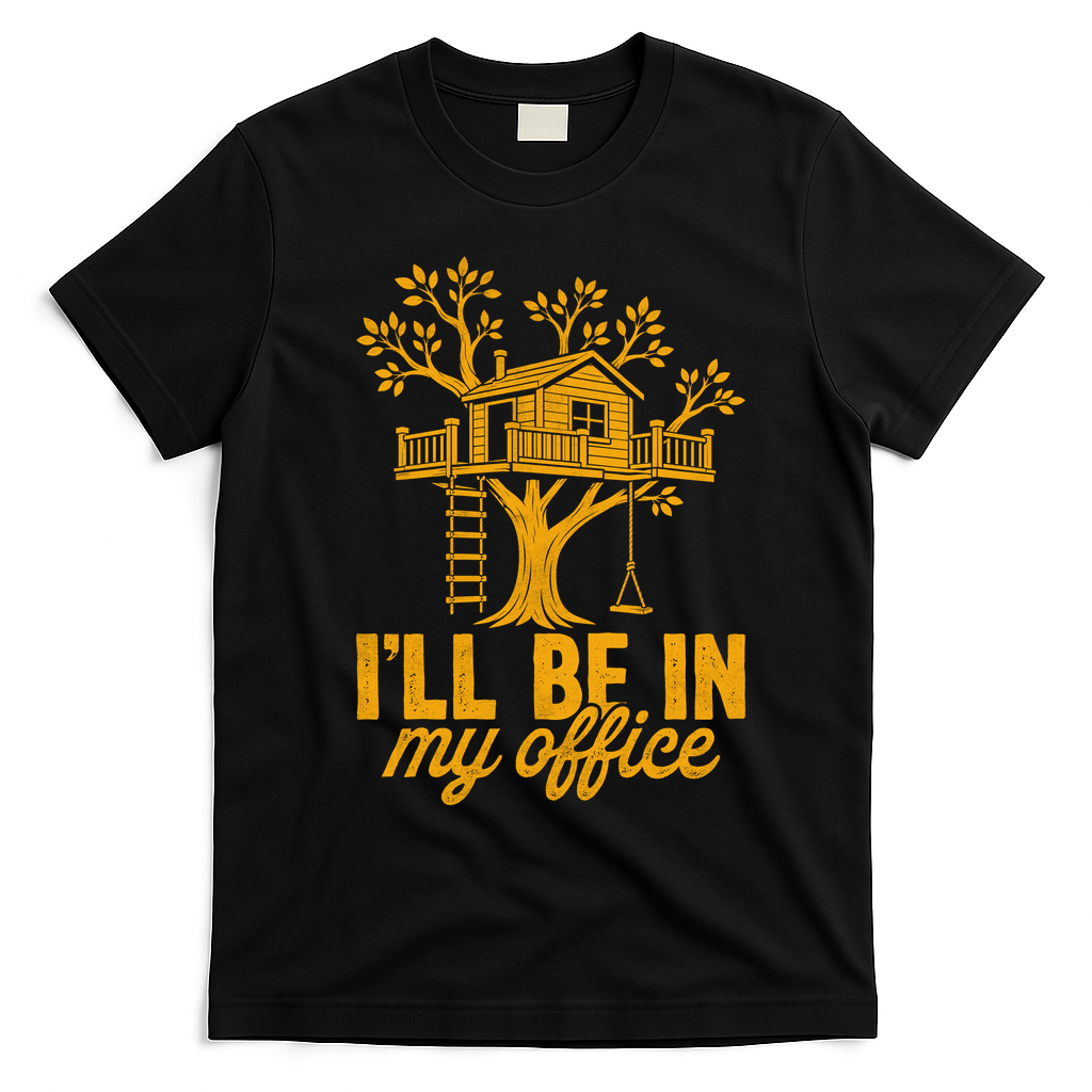 Treehouse Office I'll Be In My Office T-Shirt - Black