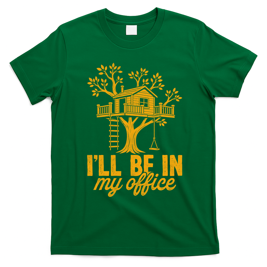 Treehouse Office I'll Be In My Office T-Shirt - Irish Green