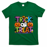 Trick Or Treat Halloween Cool Logo T-Shirt - Irish Green