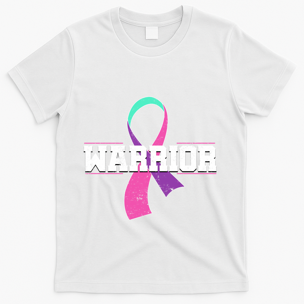 Thyroid Or Thyroid Awareness Or Thyroid Cancer Warrior Cute T-Shirt - White