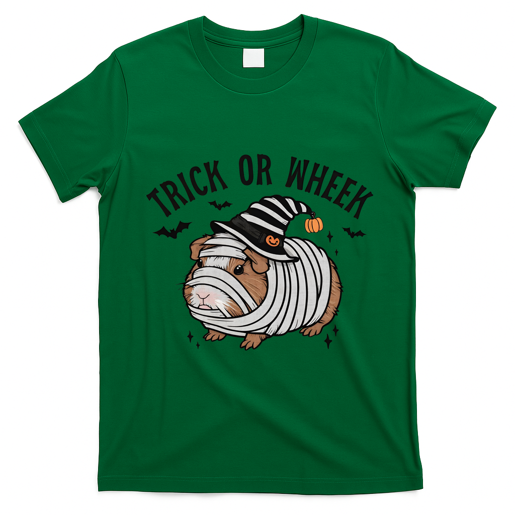Trick Or Wheek Halloween Guinea Pig T-Shirt - Irish Green