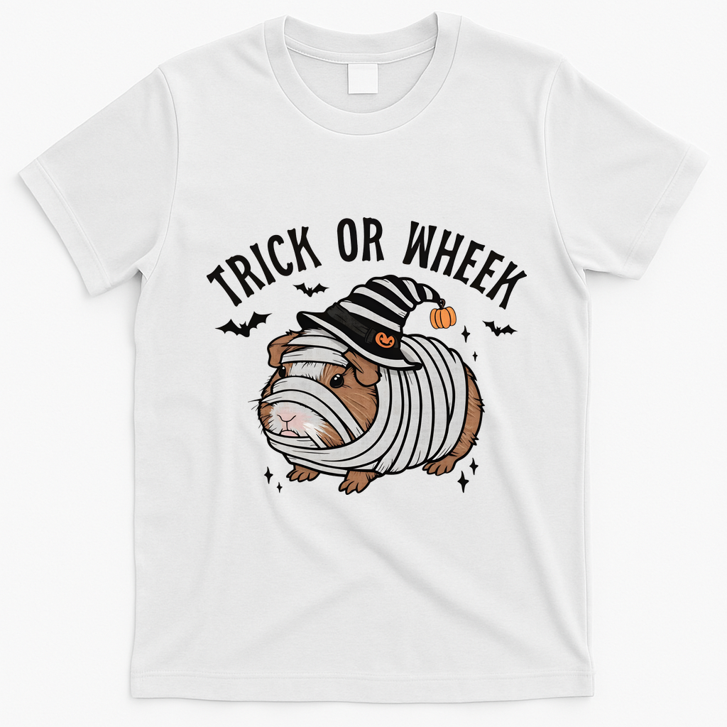Trick Or Wheek Halloween Guinea Pig T-Shirt - White