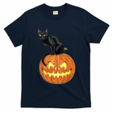 Black Cat Jack O' Lantern Pumpkin T-Shirt