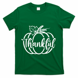 Thankful Pumpkin Cute Cozy T-Shirt - Green