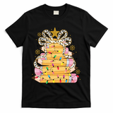 Teacher Pencil Christmas Tree T-Shirt - Black
