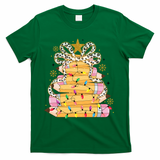 Teacher Pencil Christmas Tree T-Shirt - Green