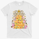 Teacher Pencil Christmas Tree T-Shirt - White