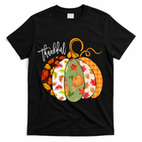 Thankful Pumpkin Fall Autumn Cute Halloween T-Shirt - Black
