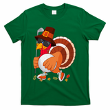 Turkey Playing Golf Thanksgiving Turkey Golf T-Shirt - Green