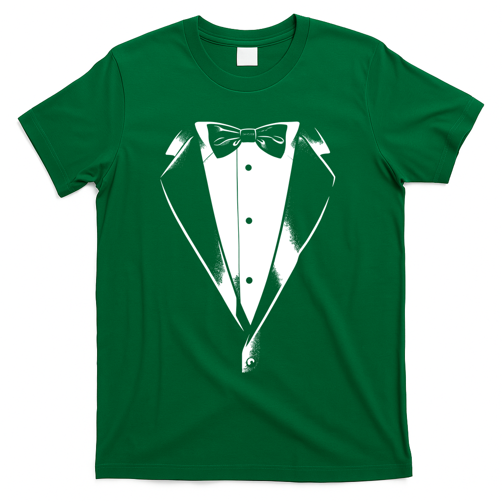 Tuxedo Party Humor Vintage Funny Tux Joke Concert Festival T-Shirt - Green