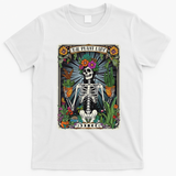 The Plant Lady Funny Mystic Skeleton Tarot Cards Plant Lover T-Shirt - White