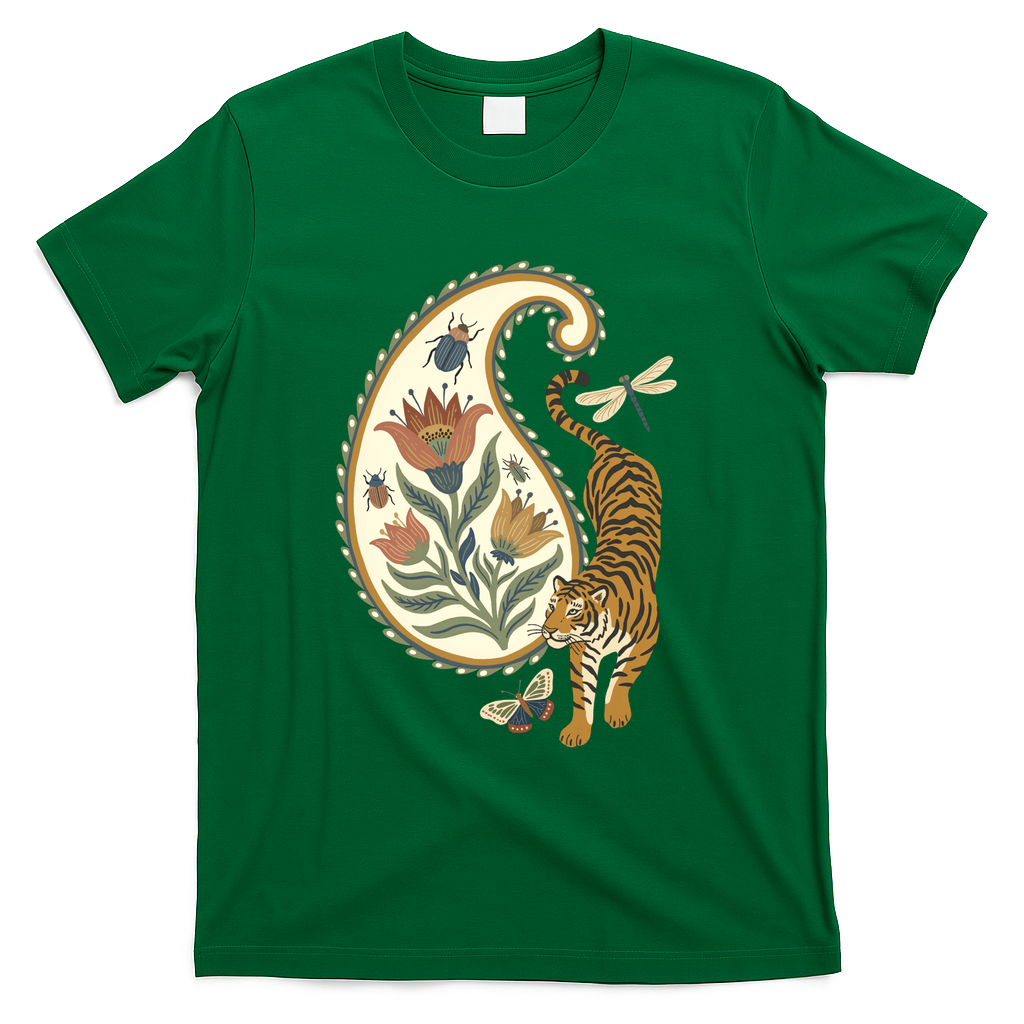 Tiger Paisley Night Garden - Green