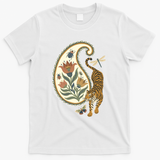 Tiger Paisley Night Garden - White