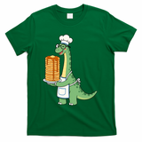 The Pancake Saurus Cute Funny Dinosaur T-Shirt - Green