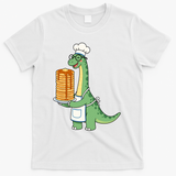 The Pancake Saurus Cute Funny Dinosaur T-Shirt - White