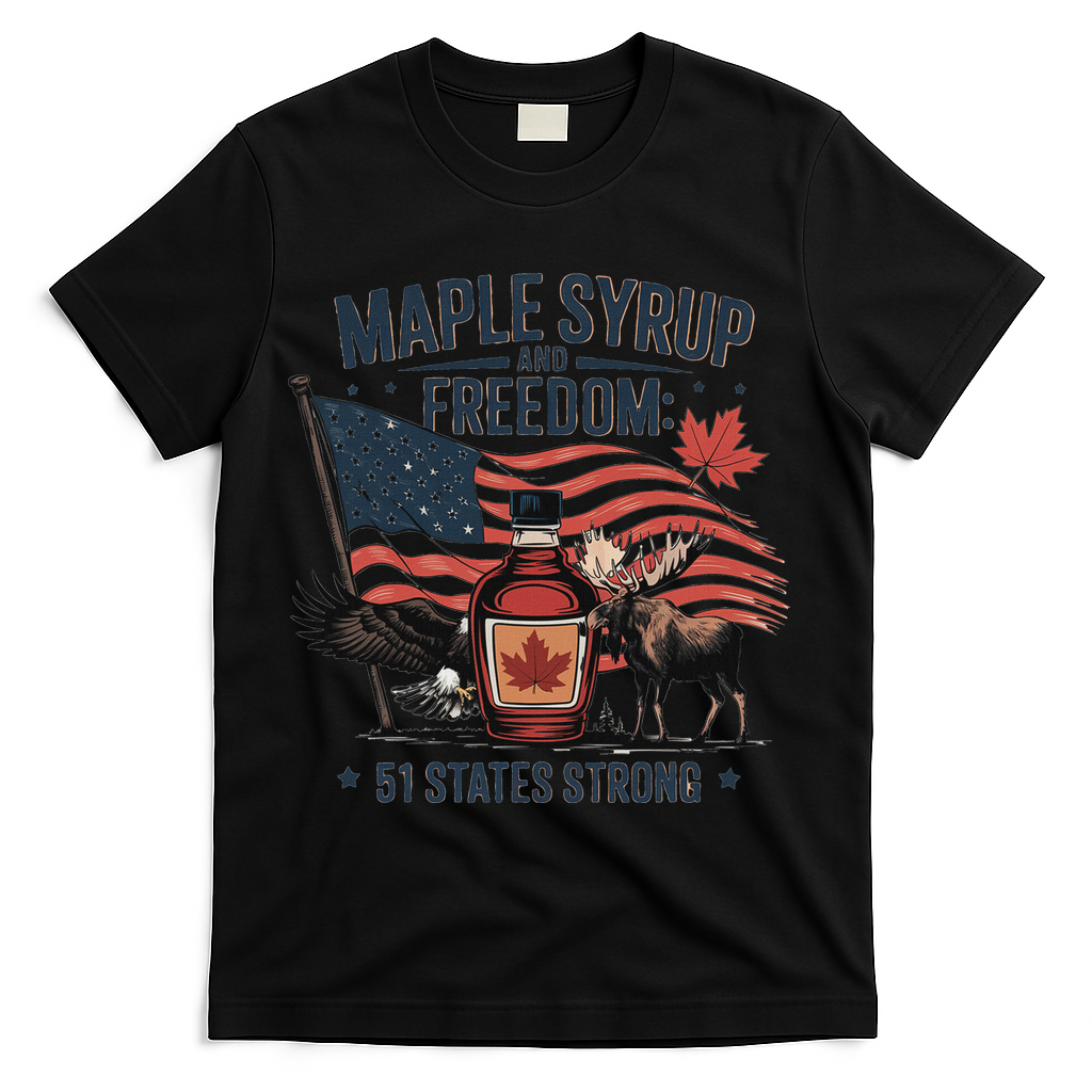 Trump Q Canada 51st State Of Usa T-Shirt - Black