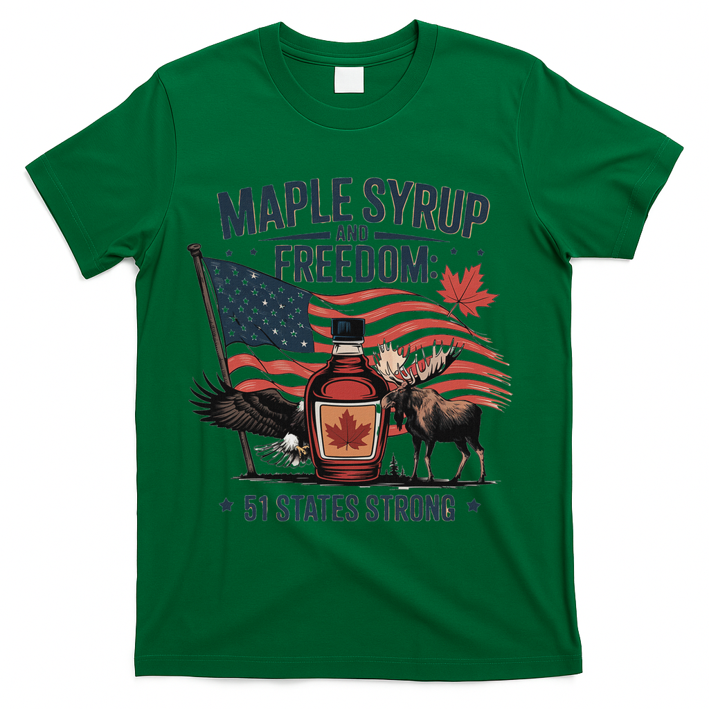 Trump Q Canada 51st State Of Usa T-Shirt - Green