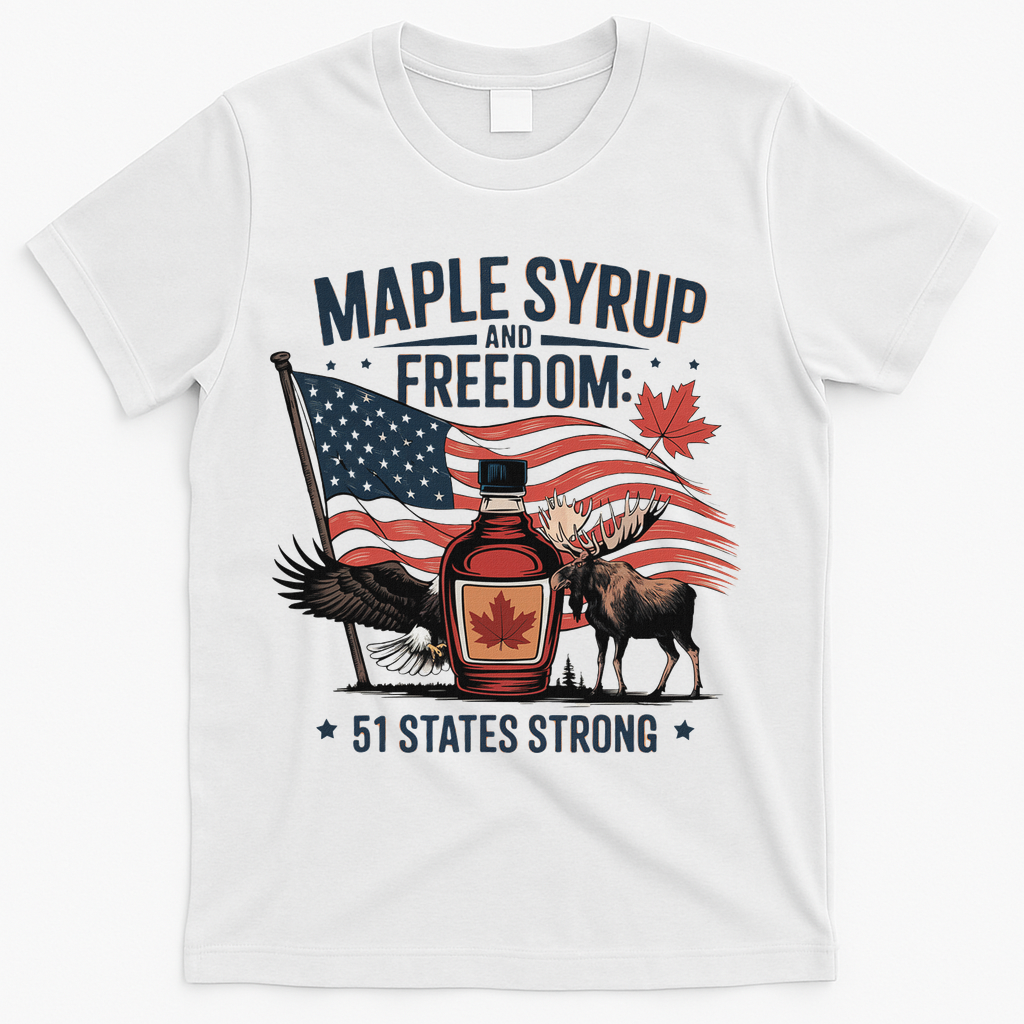 Trump Q Canada 51st State Of Usa T-Shirt - White