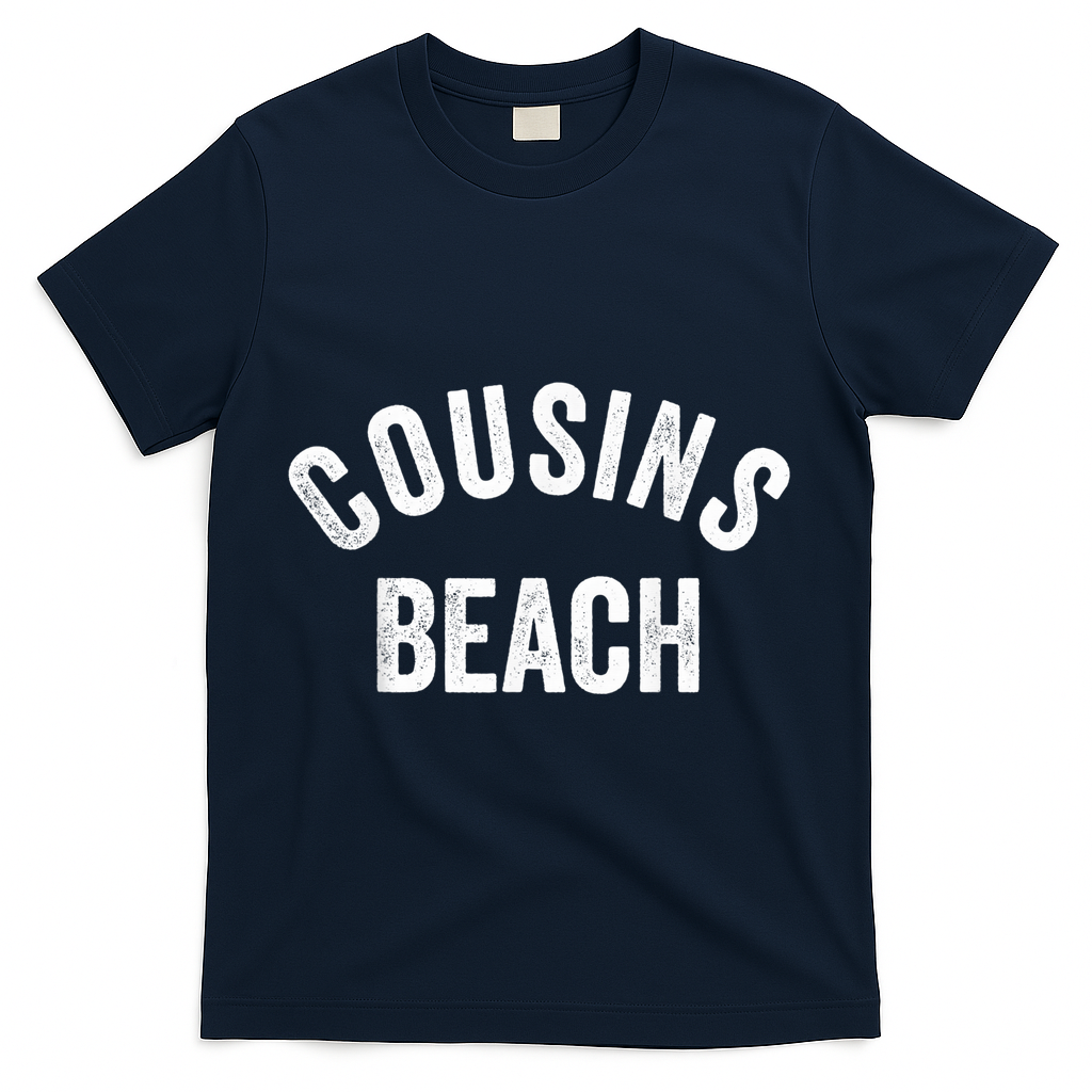 The Summer Cousins Beach I Turned Pretty College Letters T-Shirt - Navy