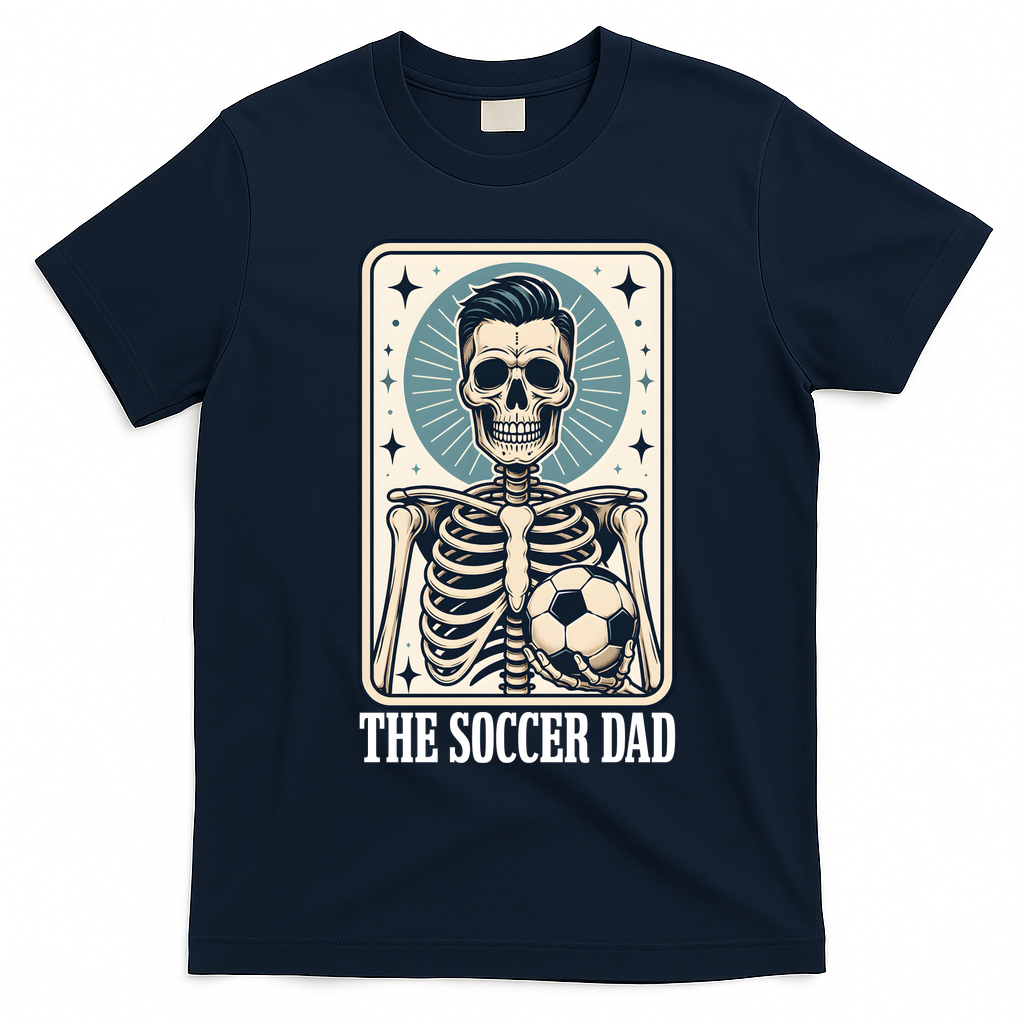 The Soccer Dad Skeleton T-Shirt - Navy Blue