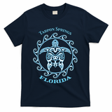 Tarpon Springs Florida Tribal Sea Turtle Summer T-Shirt - Navy