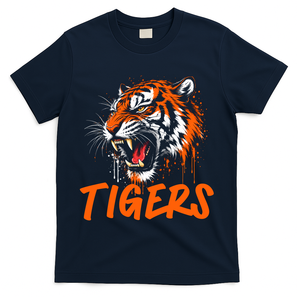 Tigers Sports Fan T-Shirt - Navy