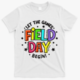 Teacher Student Field Day Let The Games Begin Field Day T-Shirt - White