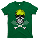 Tennis Skull Halloween Spooky Tennis Halloween T-Shirt - Irish Green