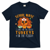 Tu School Nurse Thanksgiving Turkey Lover Costume Fall T-Shirt - Navy