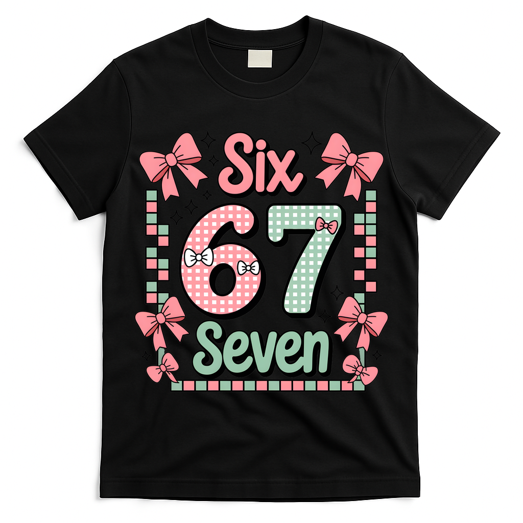 Trendy Six Seven 67 Meme 6-7 Cute Funny T-Shirt