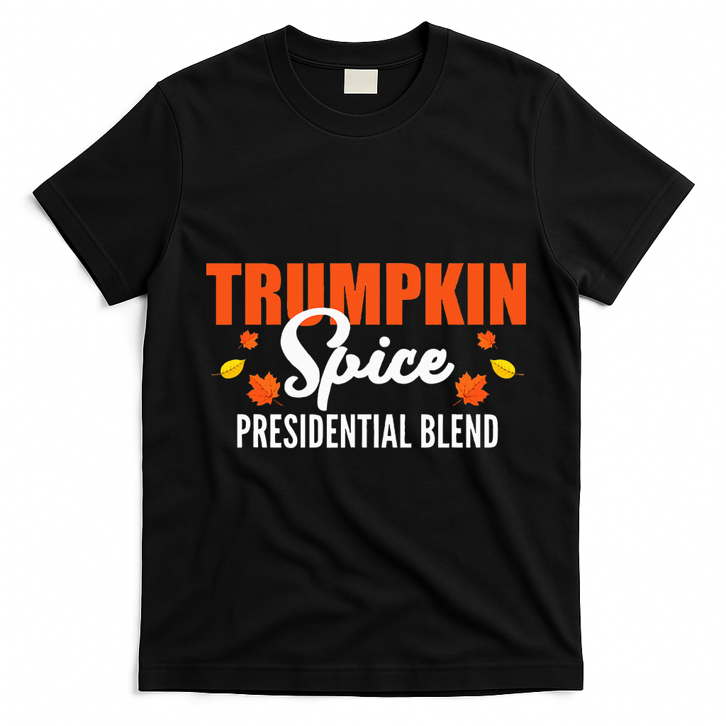 Trumpkin Spice Trump Halloween Thanksgiving Funny T-Shirt - Black